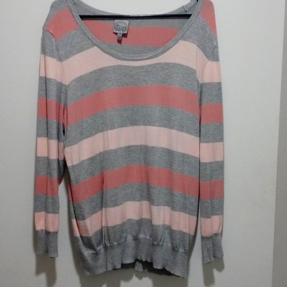 Sweetheart scoop neck sweater